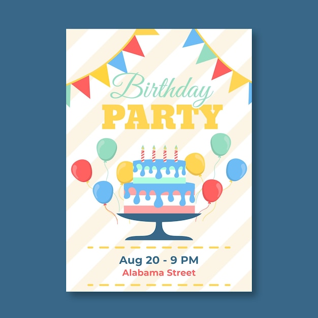 Childrens birthday invitation design