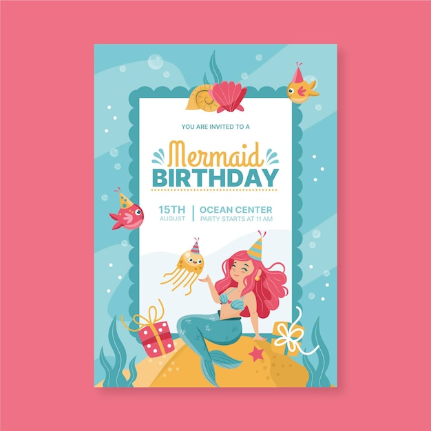 Childrens birthday invitation template