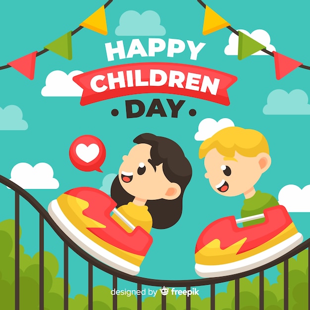 フラットなデザインの子供の日イベントイラスト