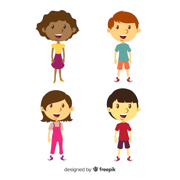 Free vector childrens day kids collection