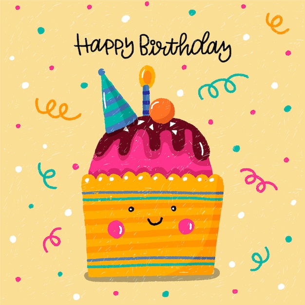 Free vector childrens happy birthday concept