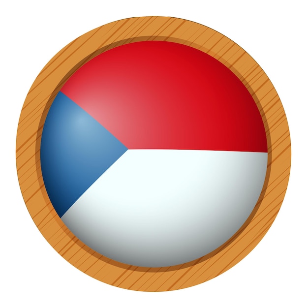 Chile flag on round button