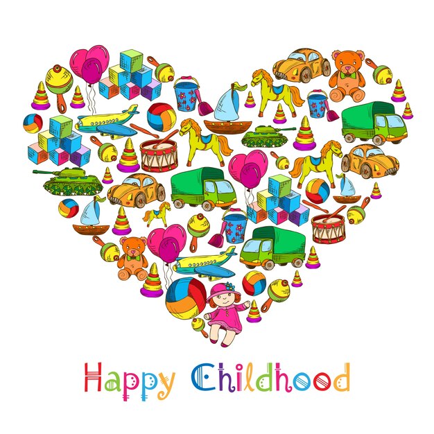 Chilhood toys background design