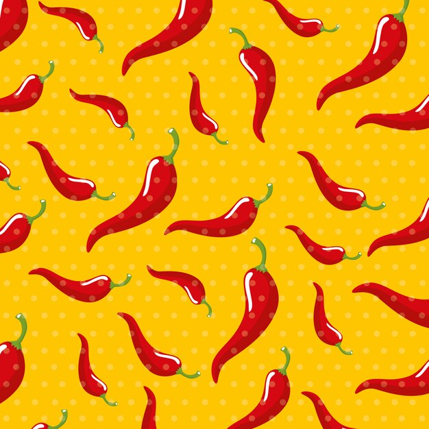 Chili vegetable pattern background
