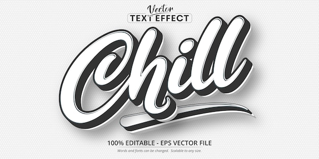 Chill editable text effect