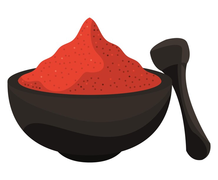 मुफ़्त वेक्टर chilli powder in mortar stone icon