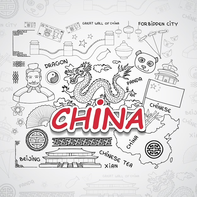 Free vector china elements collection