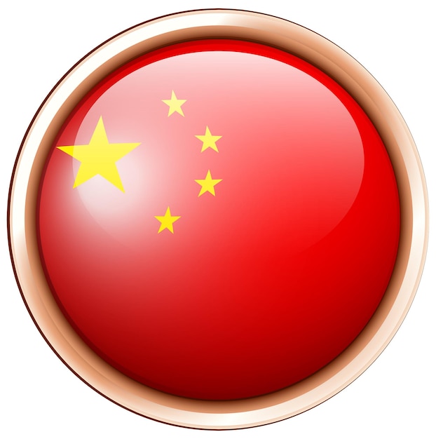 China flag flag on round frame