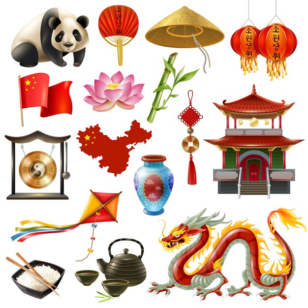 China Travel Icon Set