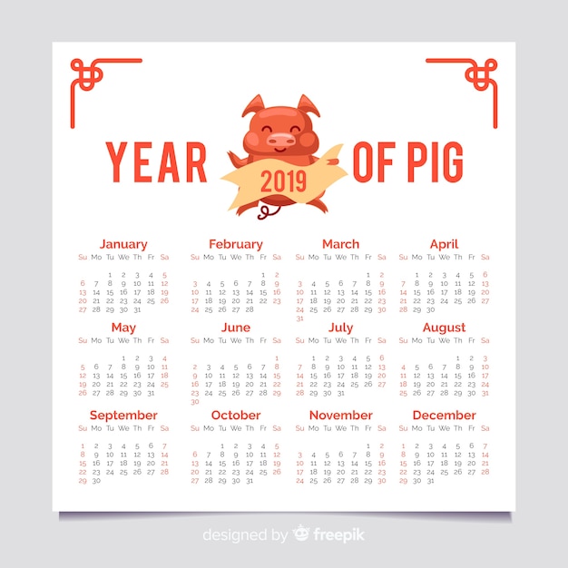 Chinese calendar 2019