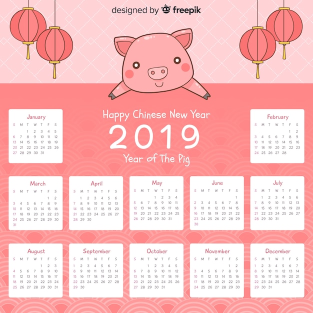 Chinese calendar 2019
