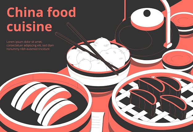 Free vector chinese cuisine poster template