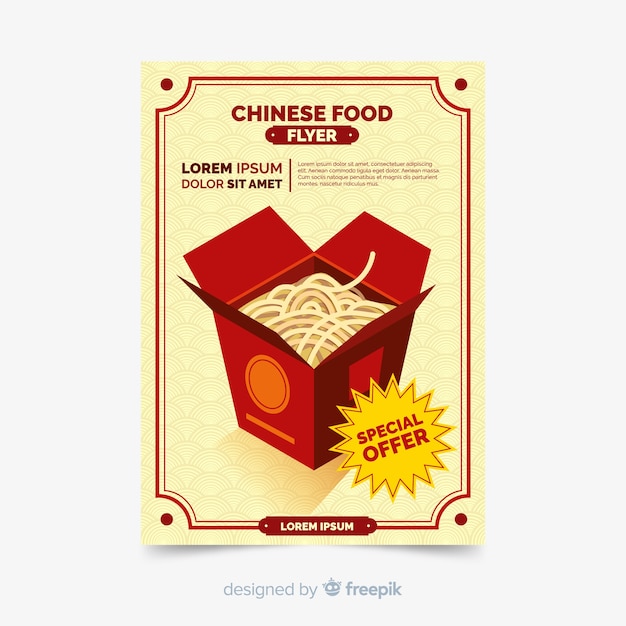 Chinese food flyer template