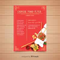 Free vector chinese food flyer