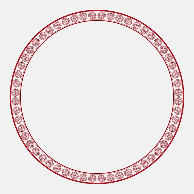 중국 새 해 테마의 중국 프레임 루 기호 패턴 빨간색 원