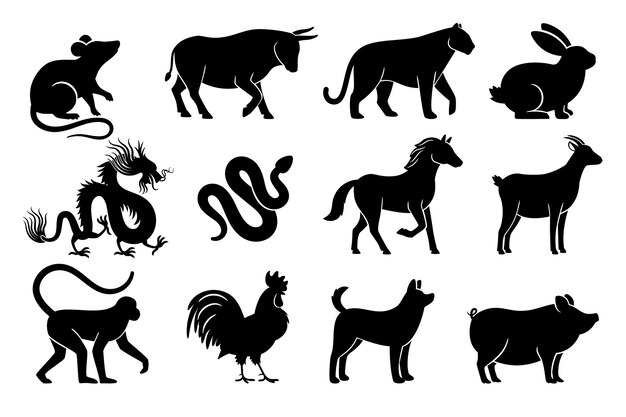 コレクションシルエット動物 無料のベクター コレクションシルエット動物 無料のベクター