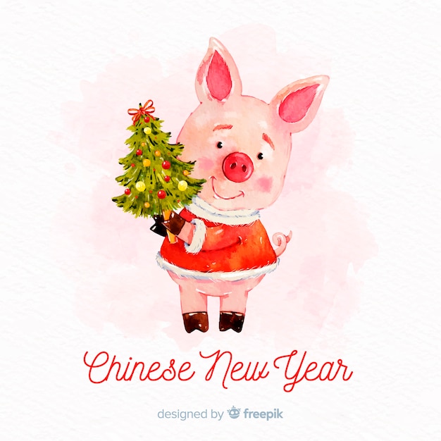 Free vector chinese new year 2019 background