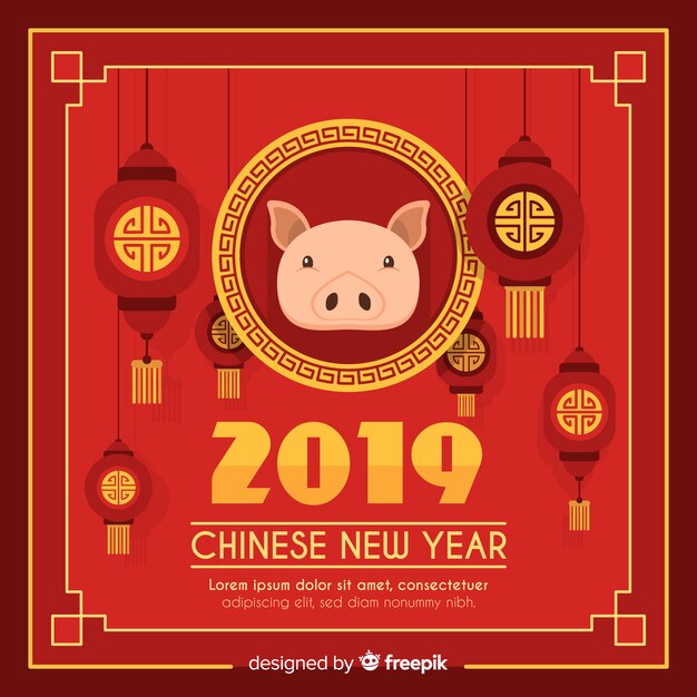 Chinese new year 2019 background