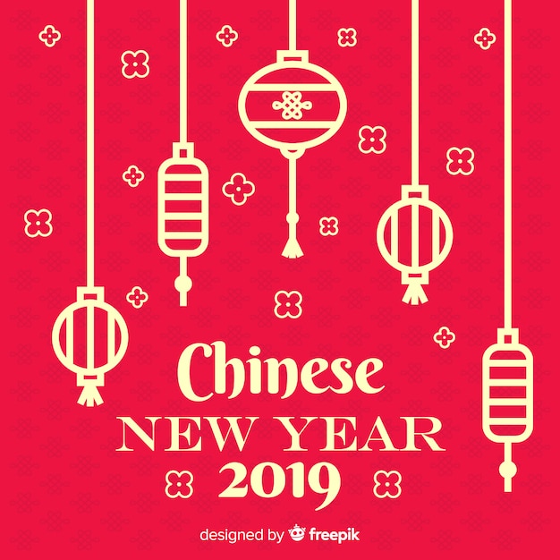 Chinese new year 2019 background