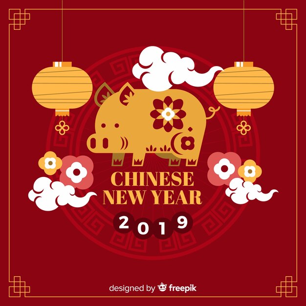 Chinese new year 2019 background