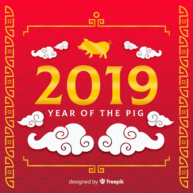 Chinese new year 2019 background