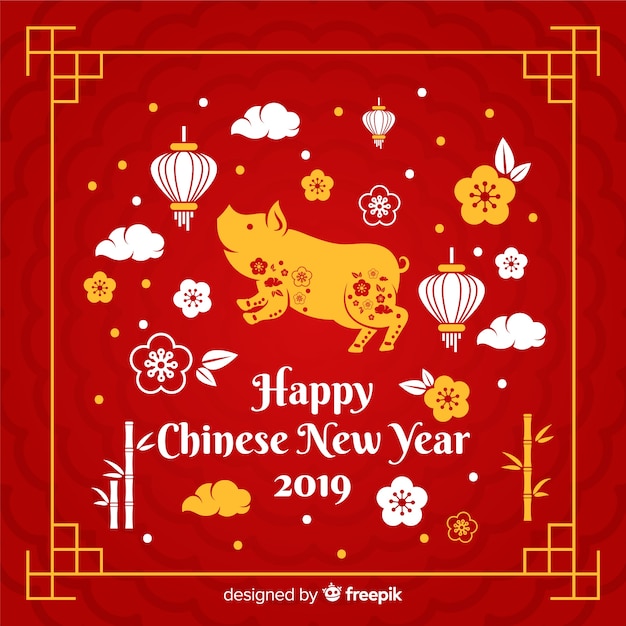 Chinese new year 2019 background