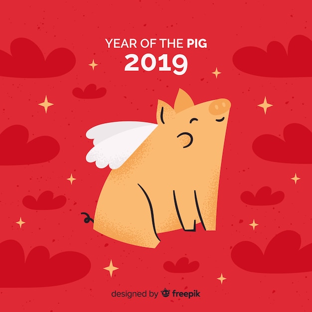 Free vector chinese new year 2019 background