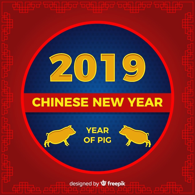 Free vector chinese new year 2019 background
