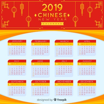 Chinese new year 2019 calendar