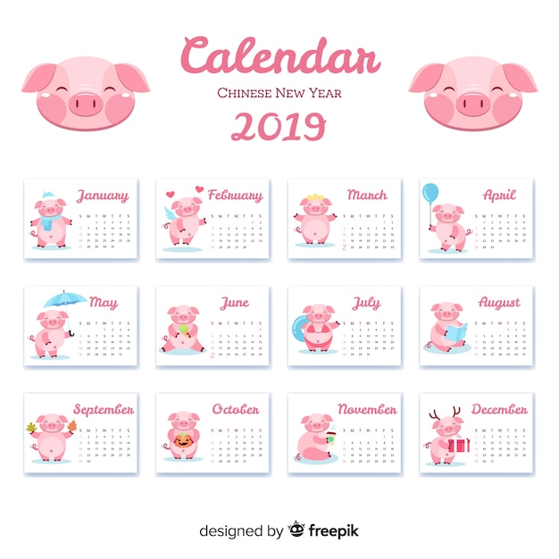 Chinese new year 2019 calendar