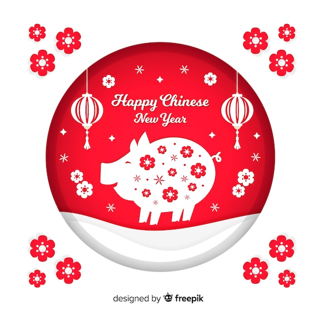 Free vector chinese new year 2019