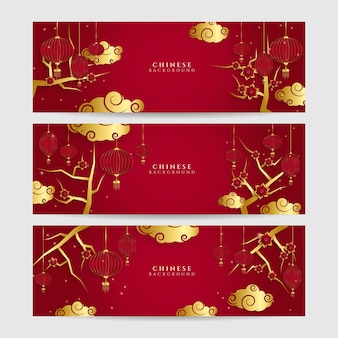 Китайский новый год 2022 год тигрового красного и золотого цветов и азиатских элементов, вырезанных из бумаги в ремесленном стиле на заднем плане. универсальный китайский фоновый баннер. векторная иллюстрация