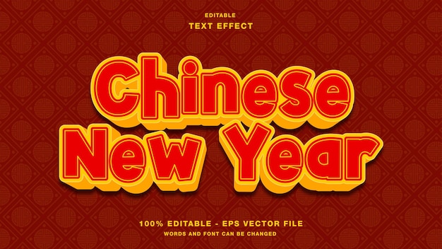 Chinese new year 3d editable text effect