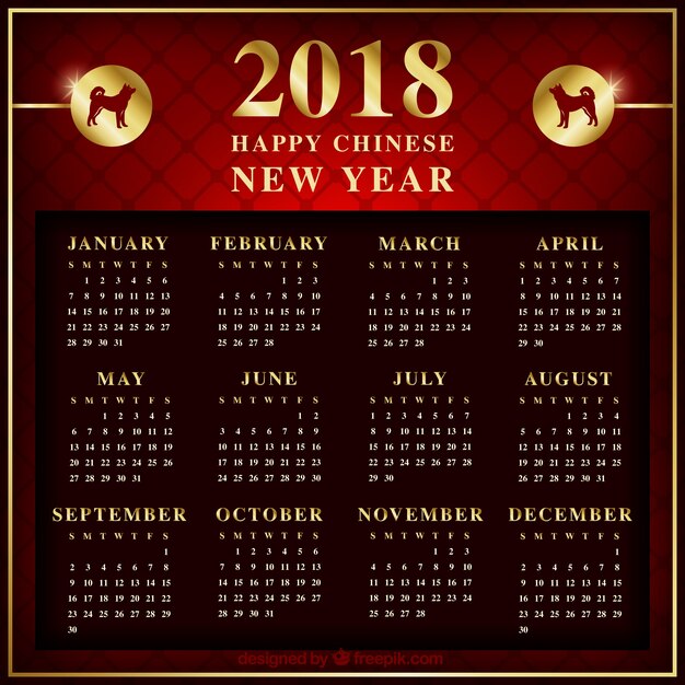 Chinese new year calendar