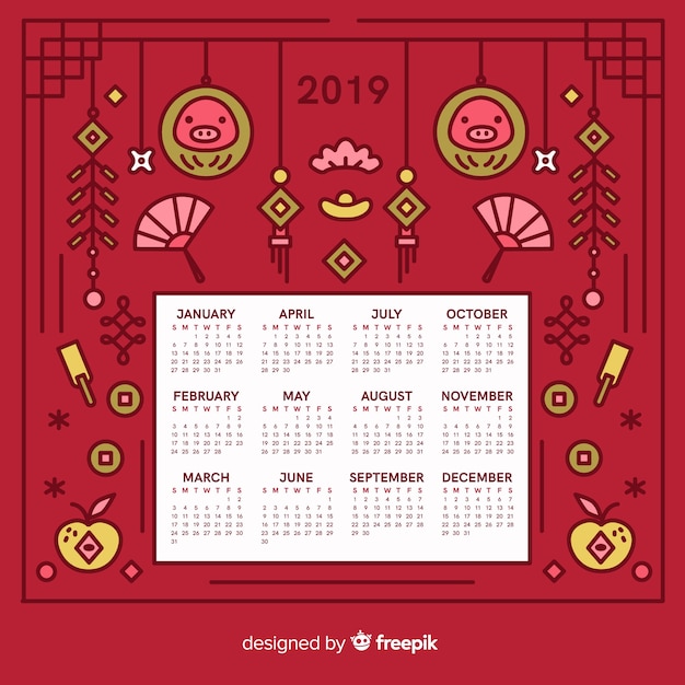 Chinese new year calendar