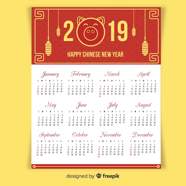 Chinese new year calendar