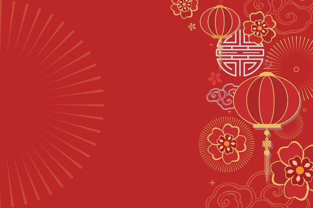 中国の旧正月のお祝いのお祝いの赤い挨拶の背景