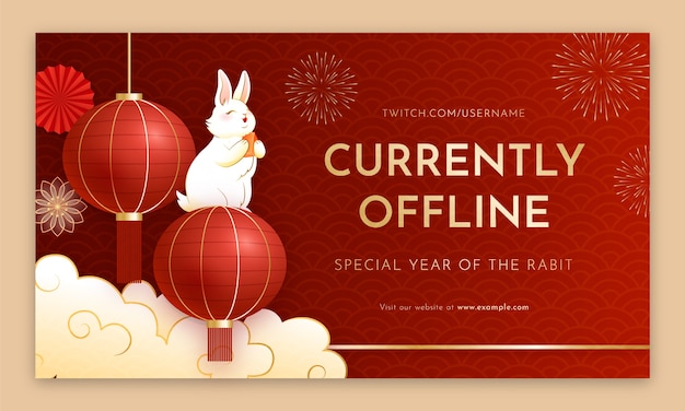 Free vector chinese new year celebration twitch background