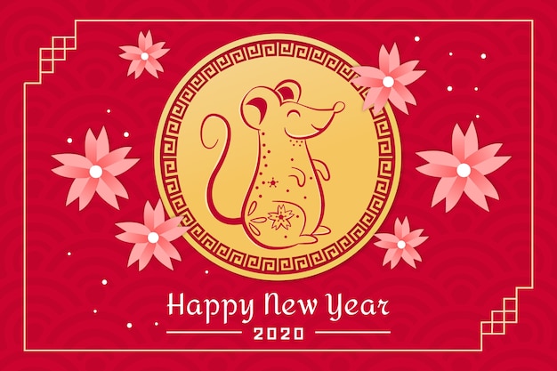 Chinese new year concept in paper style