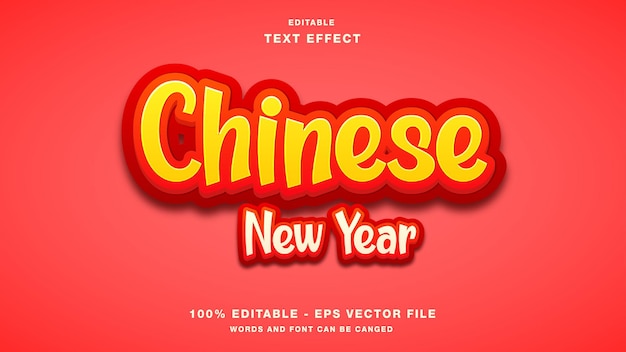 Chinese new year editable text effect