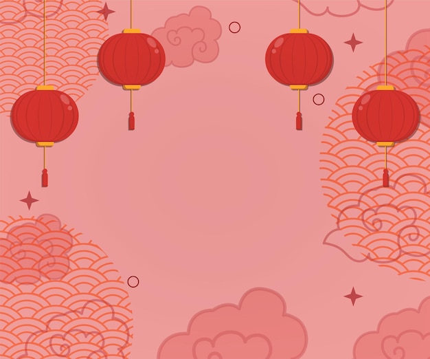 Chinese new year festive background vector design