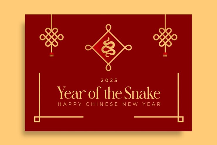 Free Vector chinese new year label template design