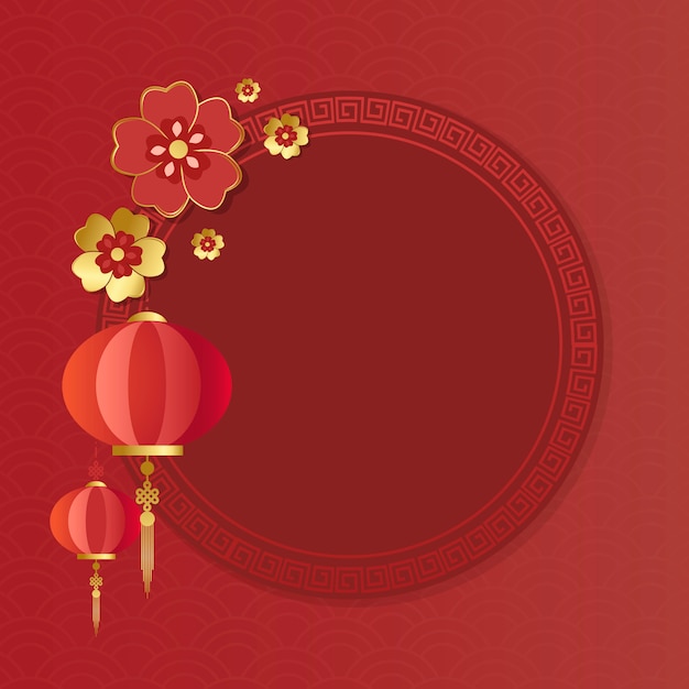 Chinese new year mockup illustration