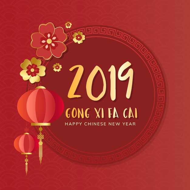 Chinese new year mockup illustration