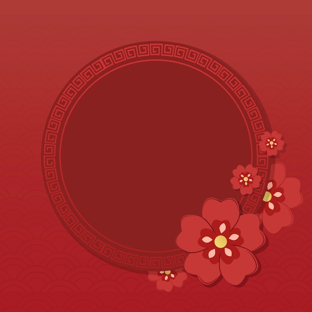 Chinese new year mockup illustration