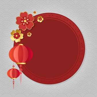 Chinese new year mockup illustration