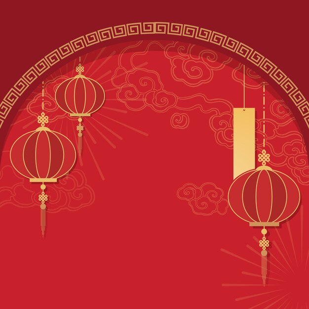 Китайский Новый год макет иллюстрации
