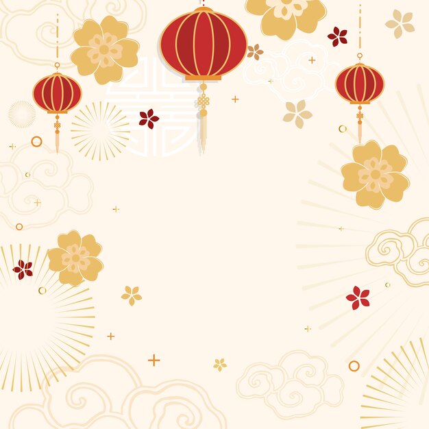 中国の旧正月のモックアップの図