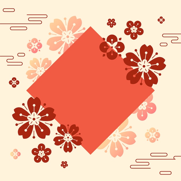 Chinese new year mockup illustration