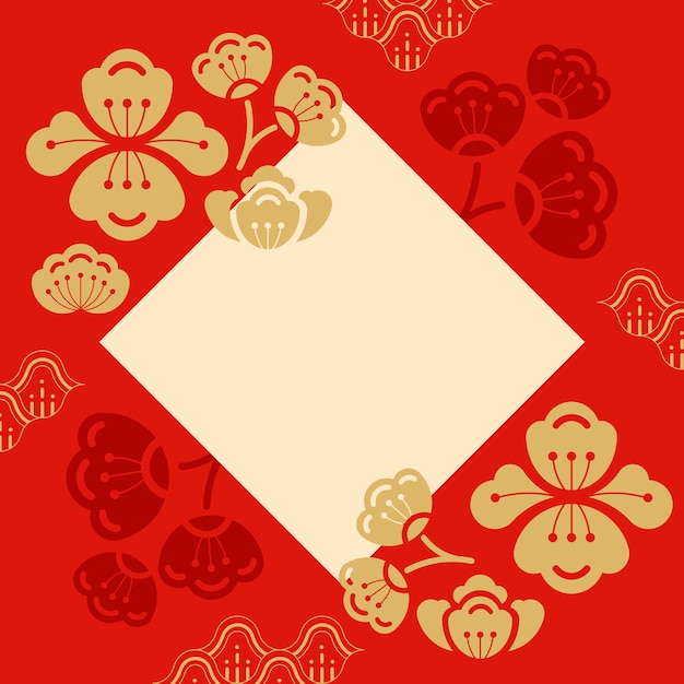 Chinese new year mockup illustration